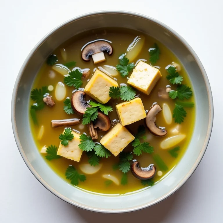 Tofu Mushroom Green Onion Soup Recipe 4 everybody