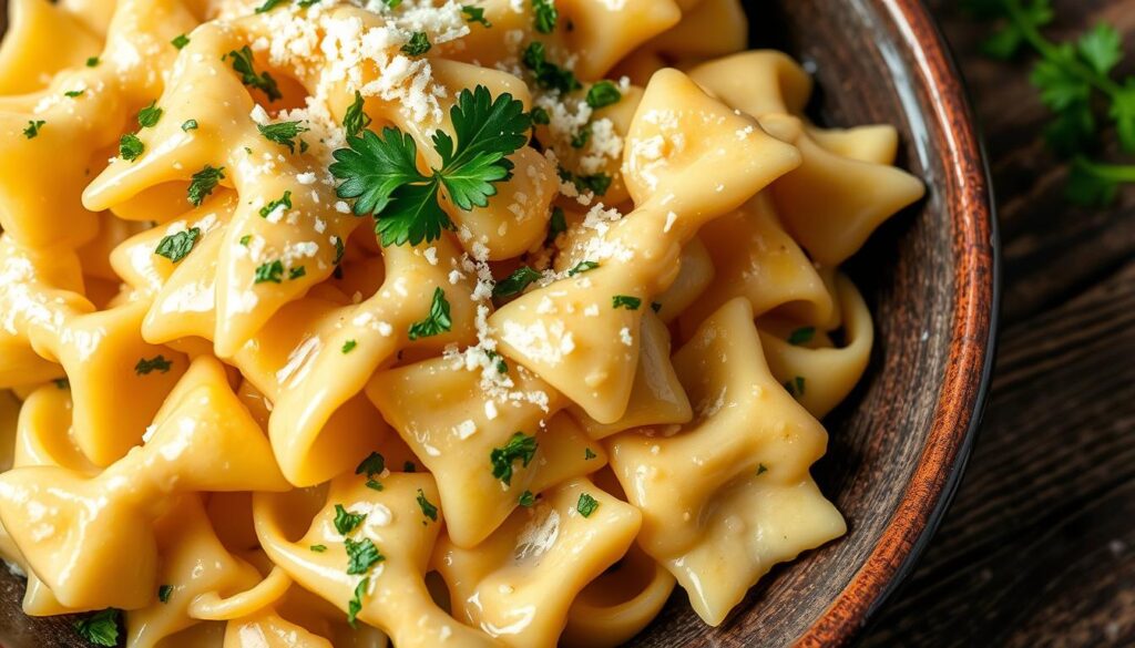 Creamy Garlic Parmesan Bow Tie Pasta 