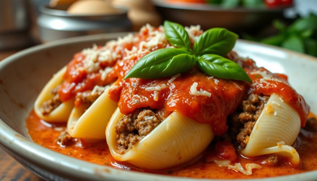 stuffed shells with meat